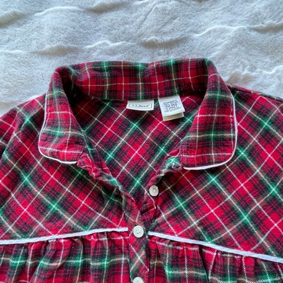 🔥L.L. Bean Flannel Plaided Green Red
Nightgown Cottage Farm Traditional Holiday - Picture 9 of 14